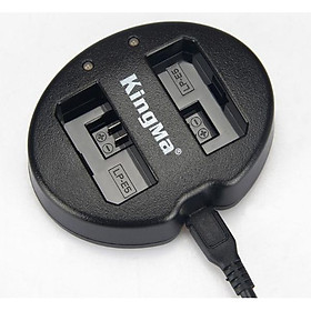 Cốc sạc đôi Kingma cổng USB cho pin LP E5 - Hàng chính hãng 