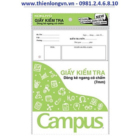 Giấy kiểm tra B5 kẻ ngang 25 tờ đôi có chấm Campus TP-BS70G-25