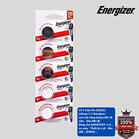 Pin CR2032 / CR2025 / CR2016 ENERGIZER Lithium 3V - Hàng Chính Hãng - Cr2032,NGUYÊN VỈ 5 VIÊN