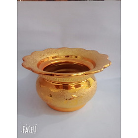 Mua Lư Hương Thờ Cúng Kim Sa Vàng - Có Khay Hứng Tàn Nhang