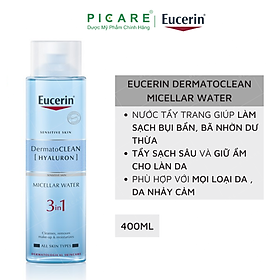 Nước Tẩy Trang Eucerin Dịu Nhẹ Cho Da Nhạy Cảm DermatoCLEAN Micellar Water 3 In 1 400ml