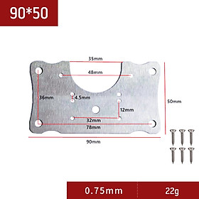 Miếng Tấm Pát Pad Thép Vuông Sửa Bản Lề Tủ Cửa Gỗ Lỗ Vít Door Hinge Repair Kit