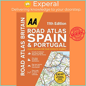Sách - AA Road Atlas Spain & Portugal by  (UK edition, paperback)