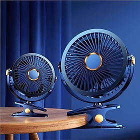 Quạt Kẹp Tích Điện Xoay Tự Động, Pin Trâu 18000mAh, Kích thước 16,5cm, không tiếng ồn, Siêu bền [Bảo hành 1 năm]