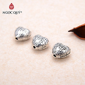 Charm bạc hình trái tim tổn thương - Ngọc Quý Gemstones