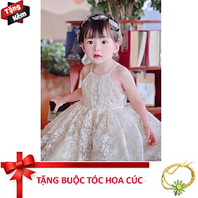 TẶNG CHUN BUỘC TÓC HOA CÚC- ĐẦM TRẮNG PHA REN 2 LỚP CAO CAO CẤP KIỂU DÁNG 2 DÂY