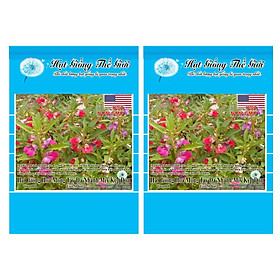 Bộ 2 Gói Hạt Giống Hoa Móng Tay Đa Nhánh - Mix Kép Đơn (Impatiens Balsamina) 50h