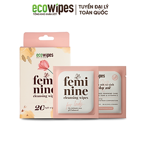Khăn ướt phụ khoa Ecowipes vệ sinh cô bé cho phụ nữ hương Daisy kháng khuẩn khử mùi siêu tiện lợi