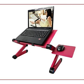Bàn laptop gấp gọn đa năng quay 360 độ màu hồng