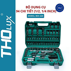 Mua Bộ dụng cụ 94 chi tiết (1/2  1/4 inch) BDC-224 Tholux  Bộ đầu khẩu  thanh mở rộng