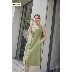 Đầm Váy Suông Nữ Sát Nách Chất Đũi Mềm, Phong Cách Thanh Lịch ARCTIC HUNTER AH213