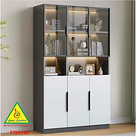 Mua TỦ TRANG TRÍ PHÒNG KHÁCH BẰNG GỖ MDF CÁNH KÍNH TTK314 - NỘI THẤT LẮP RÁP VIENDONGADV