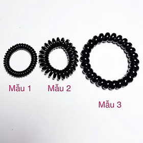Set 5/10 cột tóc lò xo / buộc tóc lò xo màu đen tiện dụng