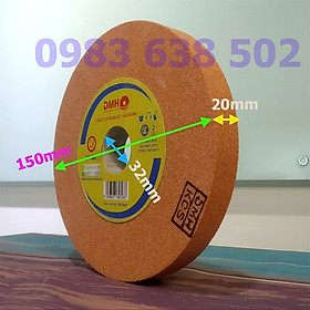 Đá mài siêu mịn số 1 Hải Dương 175mm có trục 32mm cho máy mài 2 đá