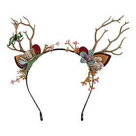 Christmas Deer Antlers Headband Cat Ear Hair Band Elk Hair Hoop Gifts Photo Props Hair Accessories for Party Favors Decoration Girls