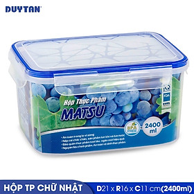 Mua Hộp đựng thực phẩm chữ nhật nhựa Duy Tân Matsu 2400ml (21 x 16 x 11 cm) - 03239 - Hàng chính hãng