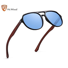Kính mát dành cho cả Nam và Nữ Hu Wood GR8049 - Gọng Gỗ Cao Cấp - Chống Tia UV400- Hàng Chính Hãng