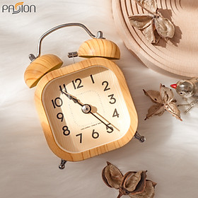 Mua Đồng Hồ Báo Thức Đầu Giường Hàn Quốc Bằng Gỗ Retro