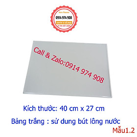 Bảng học sinh-Bảng trắng dùng bút lông-Bảng đen dùng phấn viết. Kích thước 40 cm x 27 cm