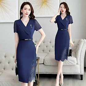 Váy đầm ôm dự tiệc cưới sang trọng phối ren bigsize giá rẻ đẹp mẫu mới siêu hot