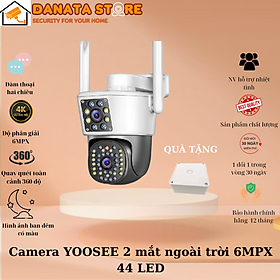 Camera Wifi Yoosee Hai Mắt Xem 2 Màn Hình Cùng Lúc Xoay 360°, Đàm Thoại Hai Chiều, Báo Động Chống Trộm, Chuyên Dụng Ngoài Trời - Hàng Chính Hãng