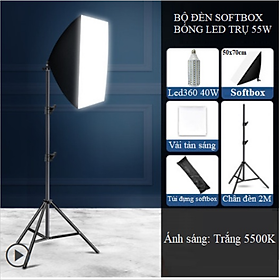 Đèn Chụp Ảnh Sản Phẩm Softbox Led360 20W/40W/60W Nhiệt Màu 5500K, Thiết bị Quay Phim Chụp Ảnh Studio Hàng Chính Hãng