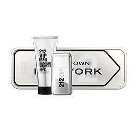 Bộ Set Nước Hoa Nam Carolina Herrera 212 Vip Men Gift Set Edt 100Ml + Shower Gel 100Ml