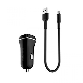 Borofone -bộ cóc cáp sạc xe hơi bz2 cổng micro -2 cỏng usb -hàng nhập khẩu