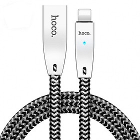 Cáp Sạc Lightning Với Khớp Hợp Kim Kẽm Và Dây Bện Phản Quang Hoco U11- Iphone - Hàng Chính Hãng