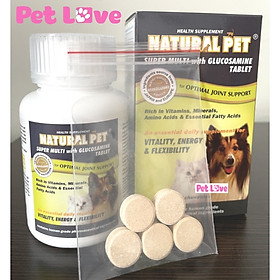 5 viên Natural Pet bổ sung dinh dưỡng và Glucosamine hỗ trợ xương khớp cho chó mèo
