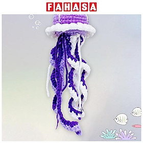 Móc Khoá Len Hình Sứa - Màu Tím