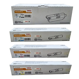 Bộ 4 hộp mực màu máy in OKI C321dn (đen,xanh,đỏ,vàng) hàng chính hãng
