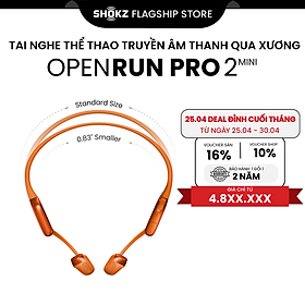 Tai Nghe Bluetooth Thể Thao Truyền Âm Thanh Qua Xương SHOKZ OPENRUN PRO 2 - Mini S821 - Bảo Hành 2 Năm - Hàng Chính Hãng