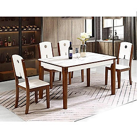 Mua Bộ Bàn Ăn Mặt Đá Chữ Nhật Juno Sofa HHP-BBA823-14 Cao Cấp