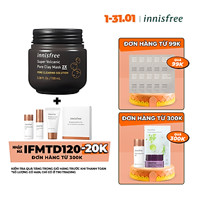 Siêu Mặt Nạ Chăm Sóc Lỗ Chân Lông Innisfree Super Volcanic Pore Clay Mask 2 x 100ml - 131171056