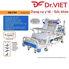 Mua GIƯỜNG BỆNH NHÂN Y TẾ ĐIỆN CƠ ĐA CHỨC NĂNG LUCASS GB-T5D CHÍNH HÃNG NHẬP KHẨU GIÁ RẺ