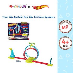 Đồ Chơi Trạm Siêu Xe Xoắn Kép Siêu Tốc Neon Speeders Hot Wheels Hot Wheels