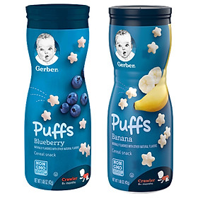 Combo Gerber Ăn Dặm Toàn Diện 3 (gồm 2 bột Gerber Bột gạo và Lúa mì mật ong, 1 Gerber Chuối, 1 Gerber Việt Quất) tặng bộ vắt cam và nghiền thức ăn đa năng