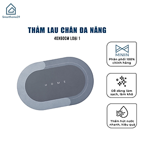 Thảm Lau Chân Nhà Tắm Đa Năng Chất Liệu Chống Trơn Trượt Cao Cấp 4 Lớp Thấm Hút Tốt 40x60cm Loại 1 - Hàng Chính Hãng -( Màu Và Chữ Ngẫu Nhiên) - Elip