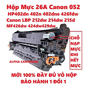 Mua Hộp mực in 26A 052 cho máy in Canon LBP 214dw 424dw 426dw HP M402d/ M402dn/ M426fdn/ M426fdw Hàng chính hãng Alpha Cartridge