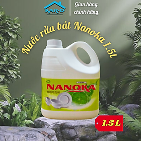 Nước rửa chén, bát hương quế / chanh Nanoka can 1,5L