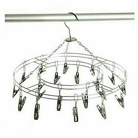 Mua Móc chùm  móc tròn inox phơi quần áo ... trẻ em ( 20 kẹp )