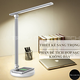 Đèn Led Bàn Đọc Sách Làm Việc Chống Cận - Cảm Ứng - Hỗ Trợ Sạc Không Dây - Điều Chỉnh Vùng Ánh Sáng Cho Sinh Viên - Học Sinh - Văn Phòng - Hàng Chính Hãng