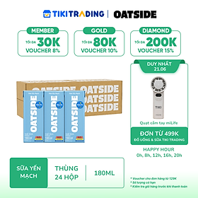 Thùng 24 hộp Sữa yến mạch OATSIDE vị Đậm Đà Deluxe 180ML