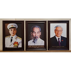 Mua Bộ ảnh màu chân dung Bác Hồ  Bác Giáp  Bác Trọng