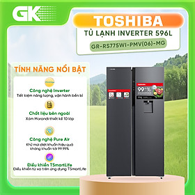 Tủ lạnh Toshiba GR-RS775WI-PMV(06)-MG Inverter 596 lít - Hàng chính hãng ( chỉ giao HCM )