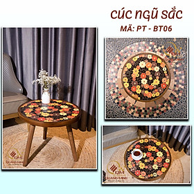 Mua Bàn gốm Cúc ngũ sắc