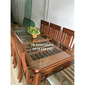 Mua BỘ BÀN ĂN GỖ SỒI - Màu đậm Bộ bàn 6 ghế
