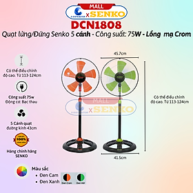 Mua Quạt Điện Đứng 7 Cánh Senko LTS1636 (65w) - LTS1632 (60W) - DTS1607 (65W) - DTS1609 (60W) - DCN1808 (75W) - DCN1806 (75W) - Hàng Chính Hãng - Bảo Hành 24 Tháng