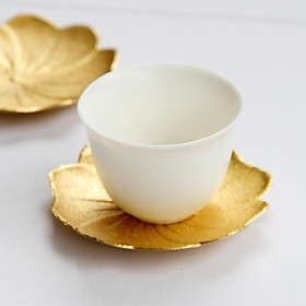 Lotus Leaves Cup Coasters Saucer Heat Insulation Coffee Mug Place Scratched and Soiled Cup Mats for Kitchen Housewarming Gift Desk